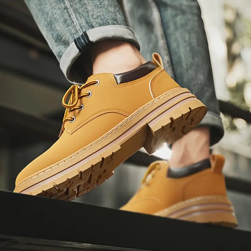 Herren Schnürschuhe klassisch rund rutschfest gepolstert langlebig Alltag Freizeit Business Casual