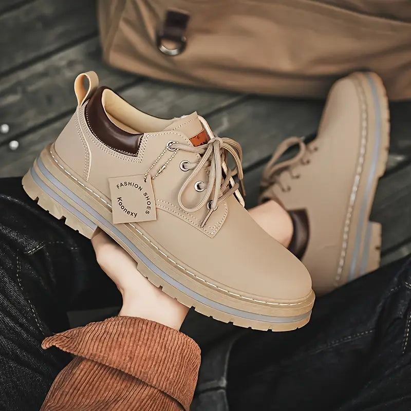 Herren Schnürschuhe klassisch rund rutschfest gepolstert langlebig Alltag Freizeit Business Casual