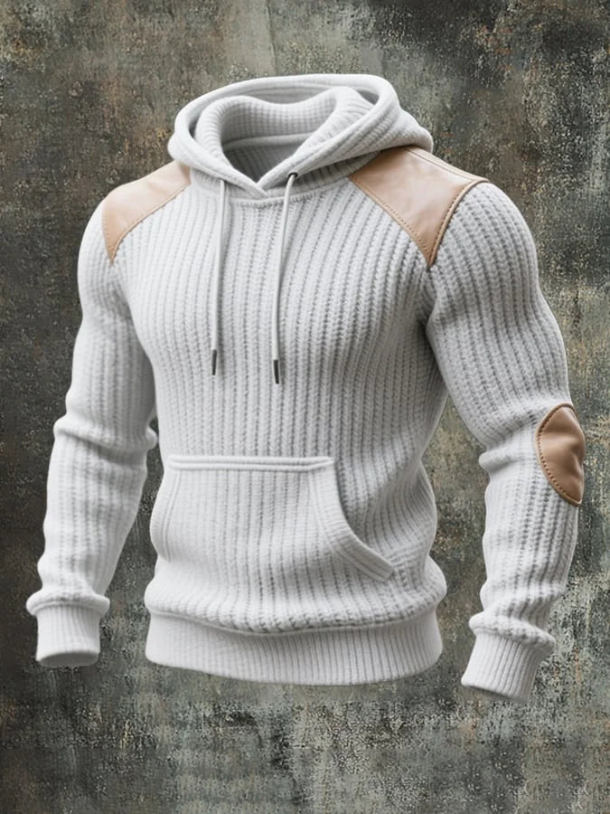 Herren Hoodie Terylen Vintage Stil reguläre Passform langarm Ganzjahresmodell