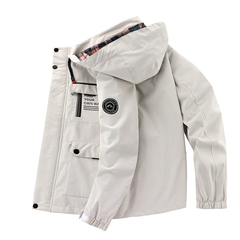 Herren Winterjacke Regular Fit Warm Wetterfest Elegant Outdoor Stadt Berge Komfort Winter