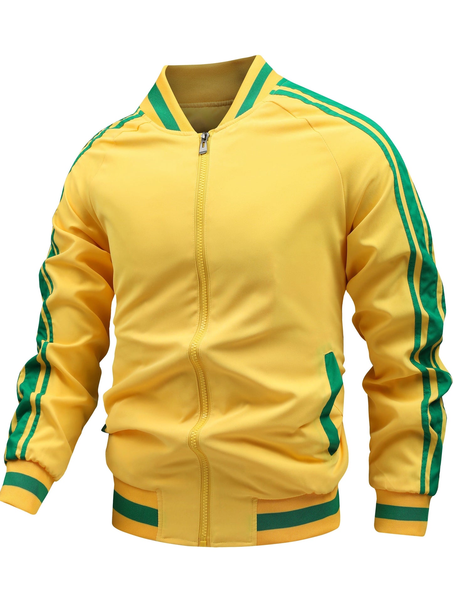 Damen Jacke Regular Fit Lila Streifen Reißverschluss Sportlich Weich Warm Alltag Freizeit Übergang