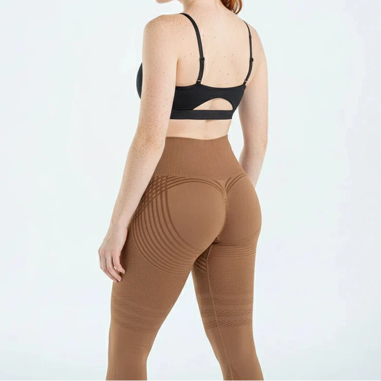 Damen Leggings High Waist Kompression elastisch atmungsaktiv schnell trocknend