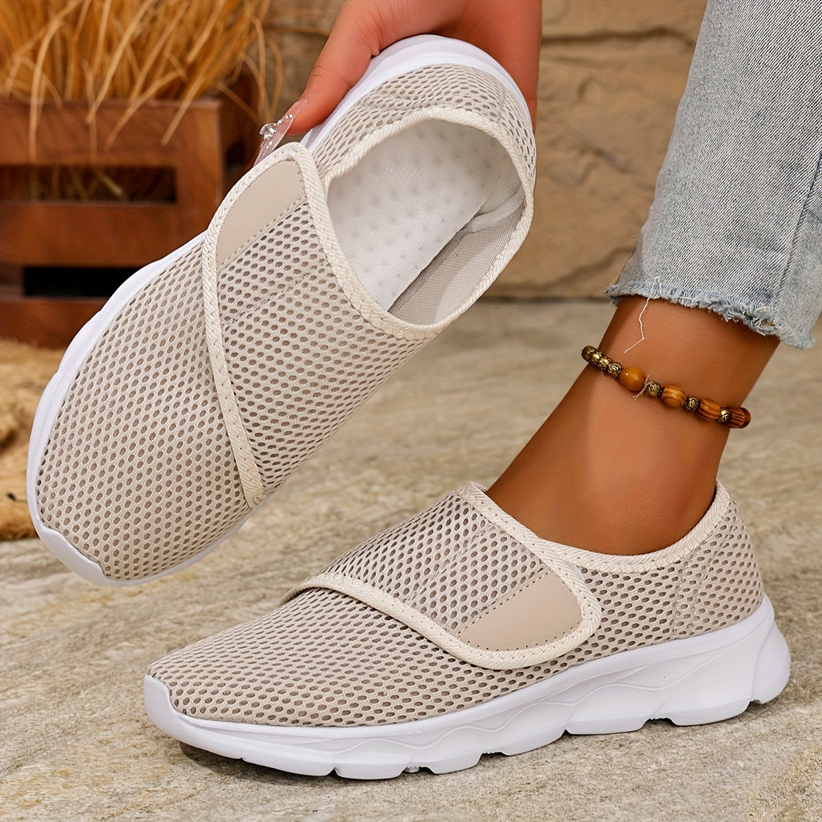 Orthopädischer Slip-On für Damen atmungsaktiv rutschfest leicht bequem