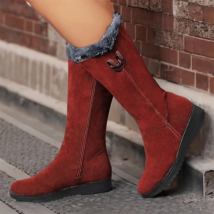 Damen Stiefeletten Reißverschluss rutschfest gefüttert bequem wasserdicht