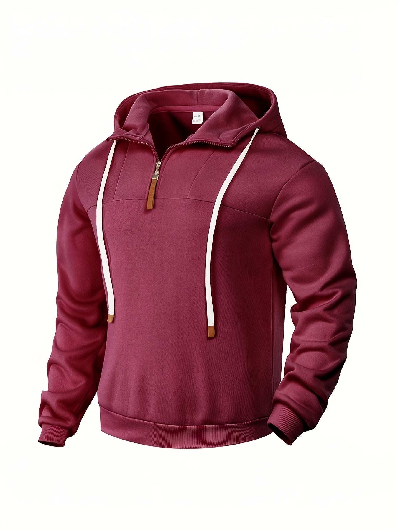 Herren Kapuzenpullover Cape Stil halber Reißverschluss locker geschnitten bequem
