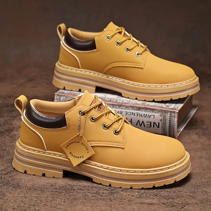 Herren Schnürschuhe klassisch rund rutschfest gepolstert langlebig Alltag Freizeit Business Casual