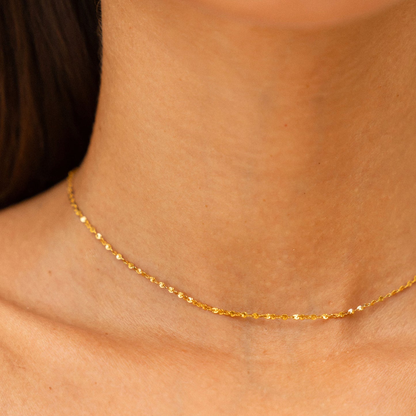 amen Choker Halskette mit gedrehter Kettenstruktur aus Edelstahl
