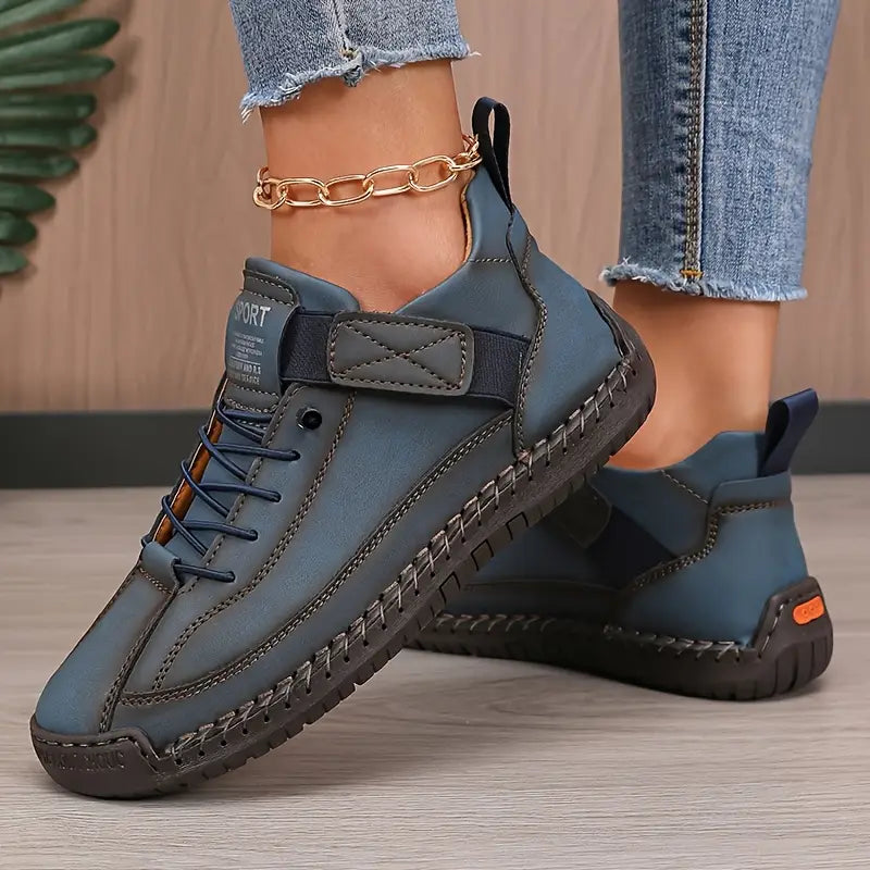 Damen Sneakers rutschfest elastische Einsätze Slip-On