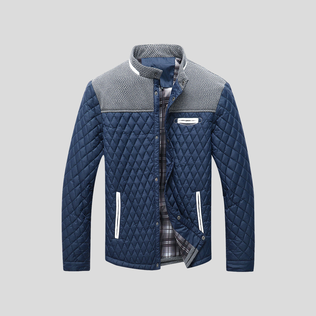 Herren Jacke Stehkragen Warm Windabweisend Regular Fit Outdoor Freizeit Mehrere Taschen