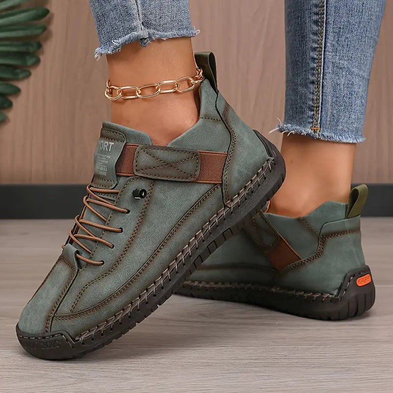 Damen Sneakers rutschfest elastische Einsätze Slip-On