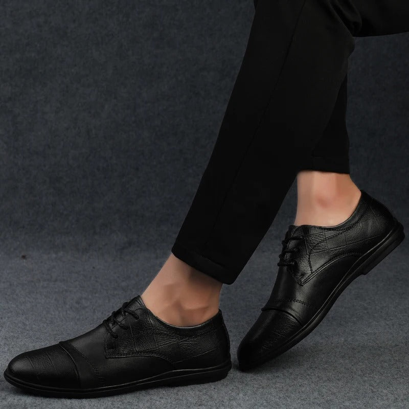 Herren Lederschuhe elegante Schnürschuhe klassisch bequem formell