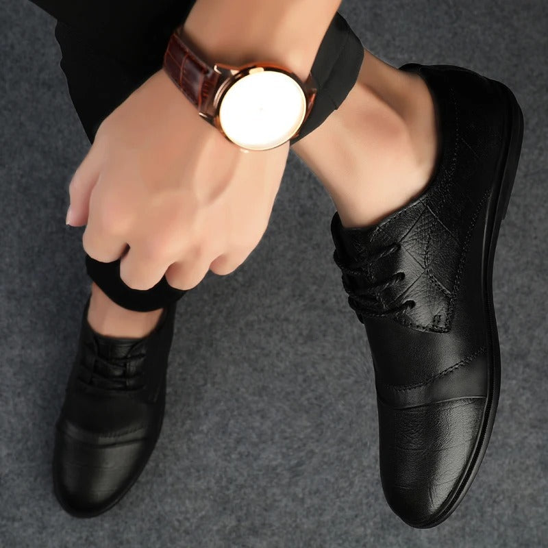 Herren Lederschuhe elegante Schnürschuhe klassisch bequem formell