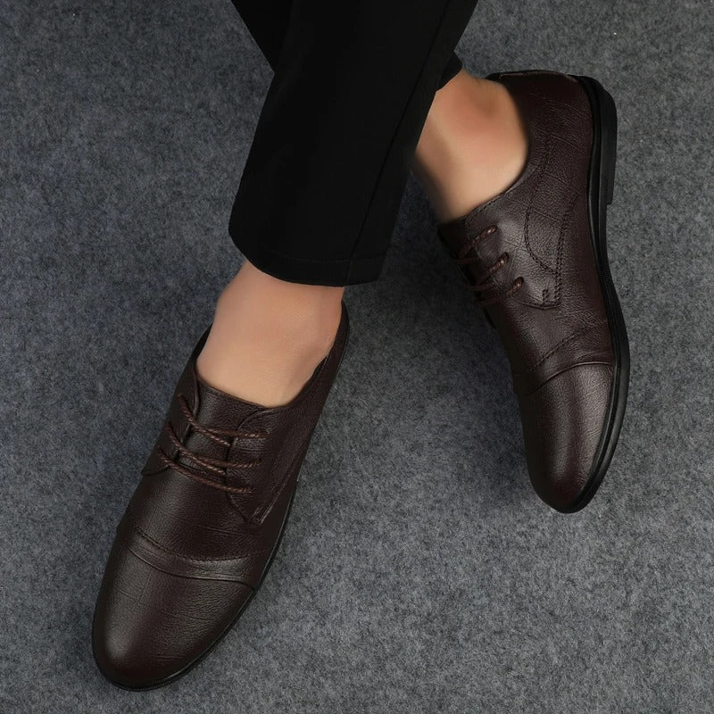 Herren Lederschuhe elegante Schnürschuhe klassisch bequem formell