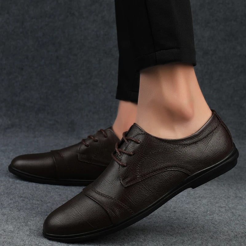 Herren Lederschuhe elegante Schnürschuhe klassisch bequem formell