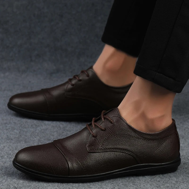 Herren Lederschuhe elegante Schnürschuhe klassisch bequem formell