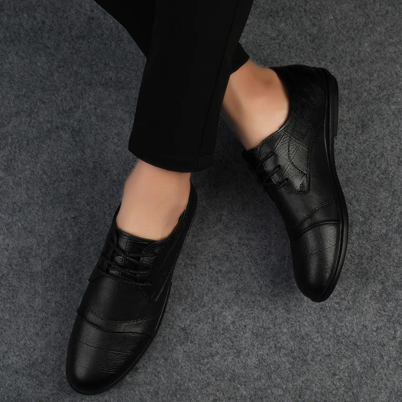 Herren Lederschuhe elegante Schnürschuhe klassisch bequem formell