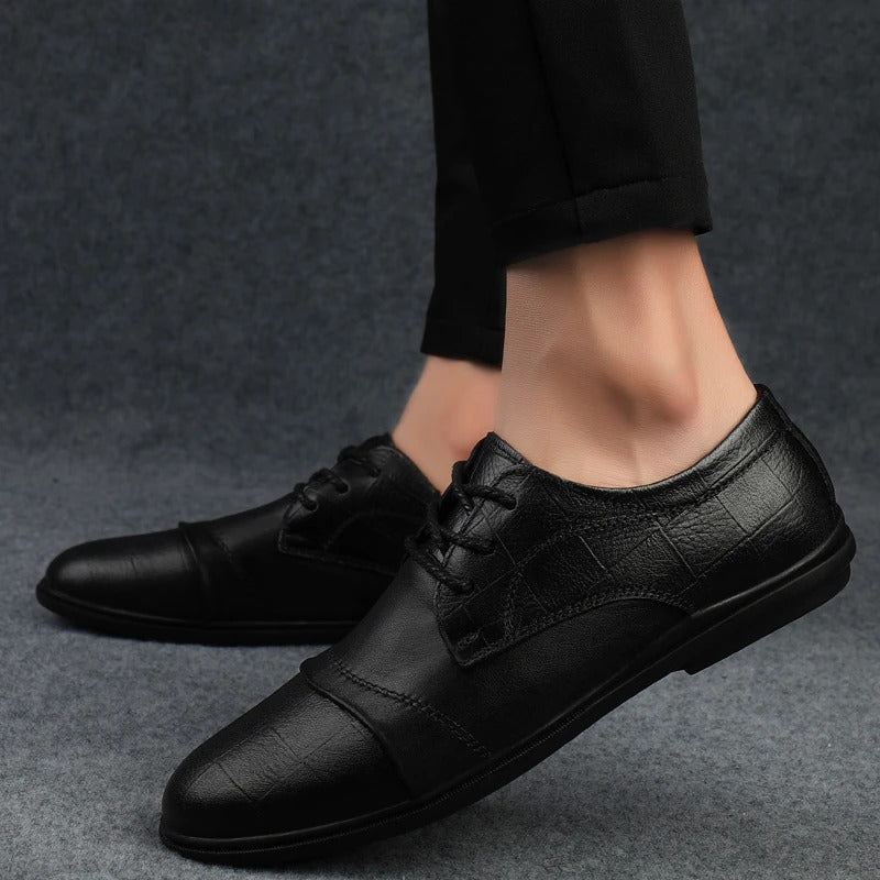 Herren Lederschuhe elegante Schnürschuhe klassisch bequem formell