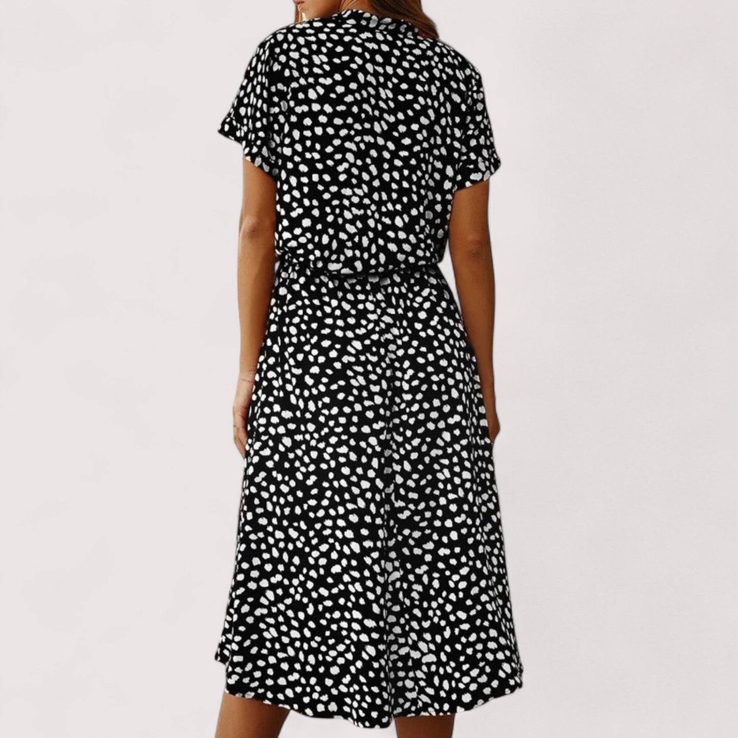 Damen Sommerkleid gemustert locker Passform leicht atmungsaktiv vielseitig bequem