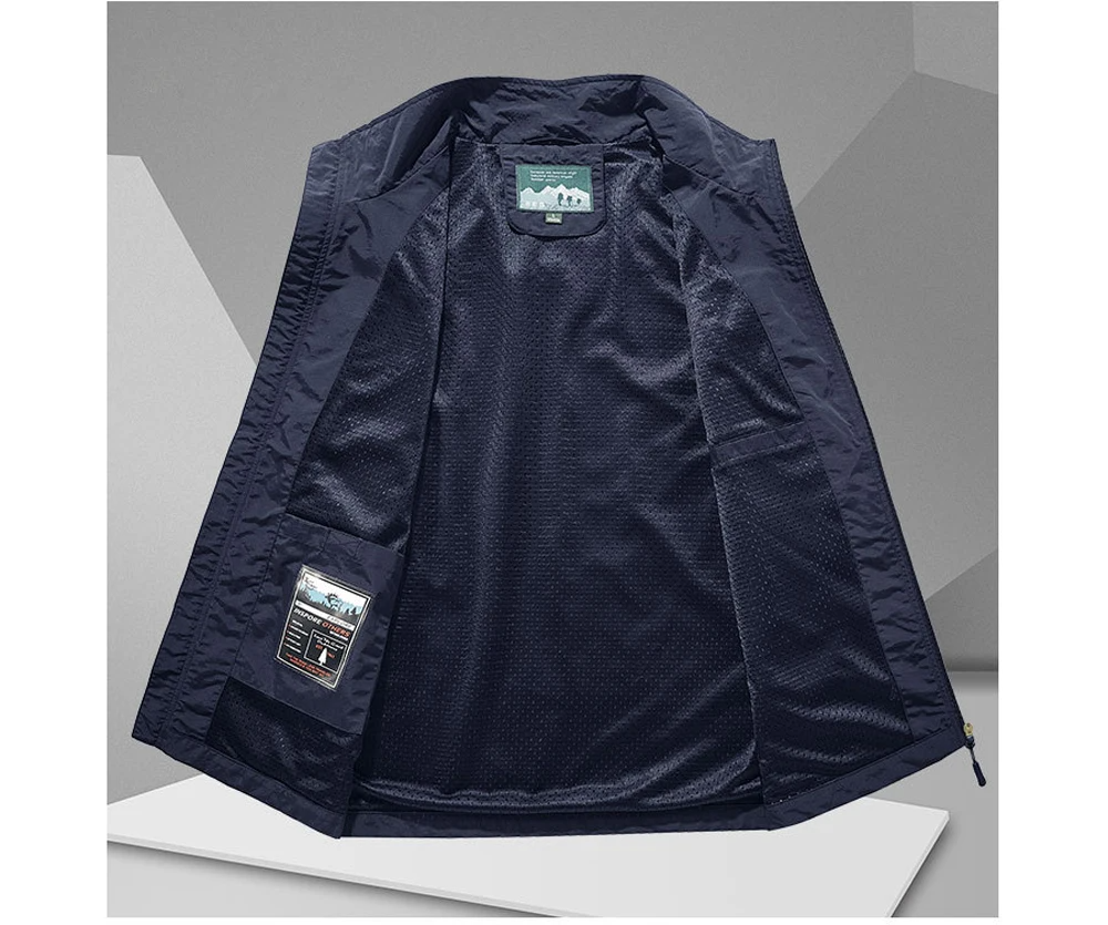 Herren Weste Regular Fit Leicht Atmungsaktiv Outdoor Wandern Reisen Mehrtaschen Funktional Sommer