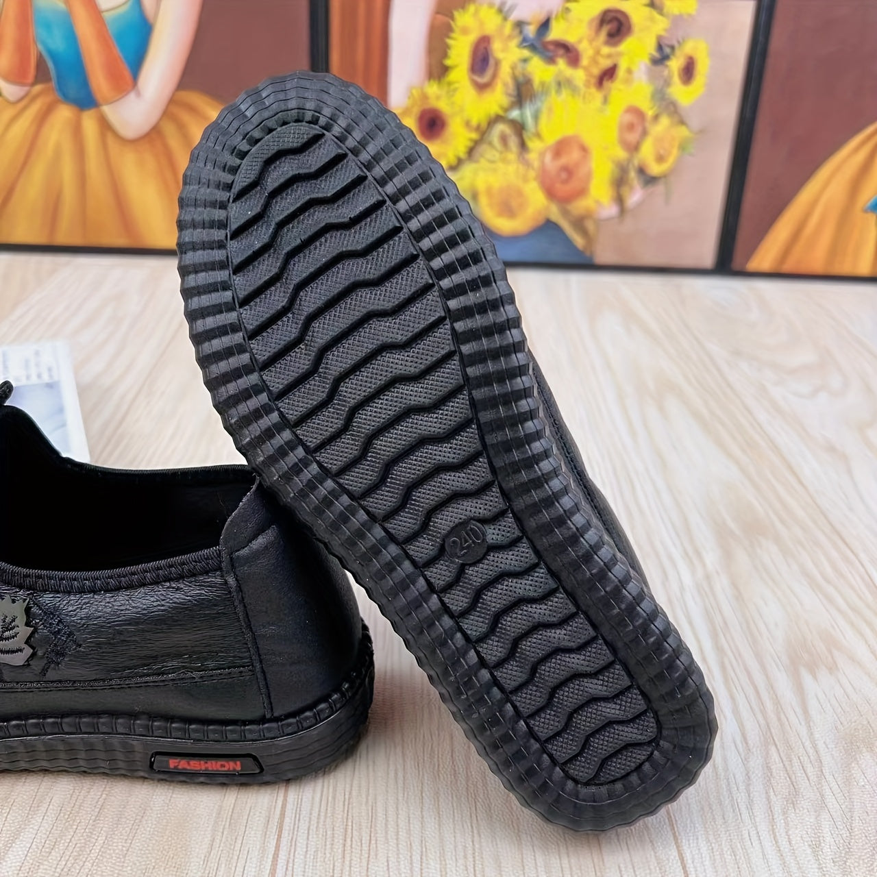 Damen Slip-On Schuhe rutschfest flexibel, einfach bequem jeden Tag