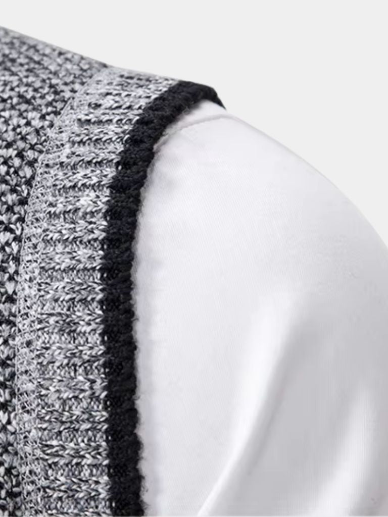 Herren Gilet Reißverschluss elegant minimalistisch gepflegte Passform