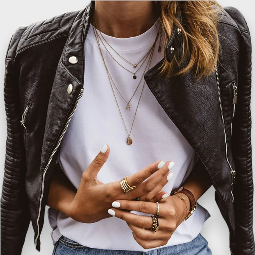 Damen Jacke Regular Fit Streetstyle Strukturiert Reißverschluss Alltag Freizeit Modern Elegant