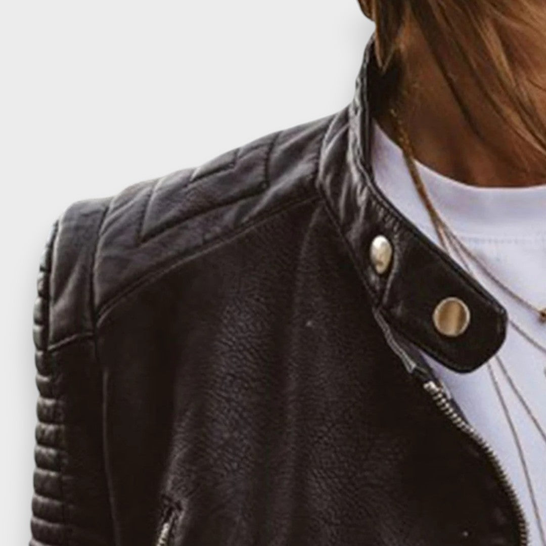 Damen Jacke Regular Fit Streetstyle Strukturiert Reißverschluss Alltag Freizeit Modern Elegant