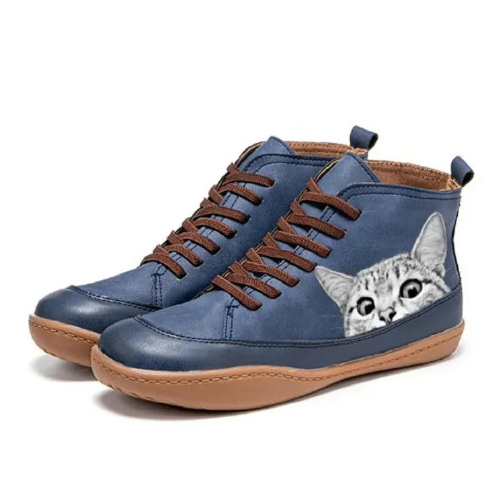 Unisex Sneakers Katzenmotiv Schnürung rutschfest atmungsaktiv bequem