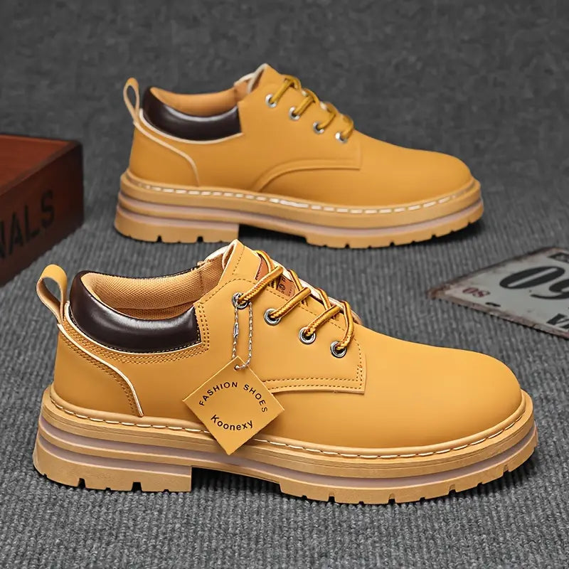 Herren Schnürschuhe klassisch rund rutschfest gepolstert langlebig Alltag Freizeit Business Casual