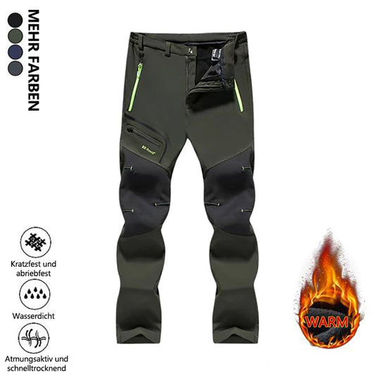 Herren Outdoor Arbeitshose Winter Warm Gefüttert Winddicht Wasserabweisend Strapazierfähig Regular Fit