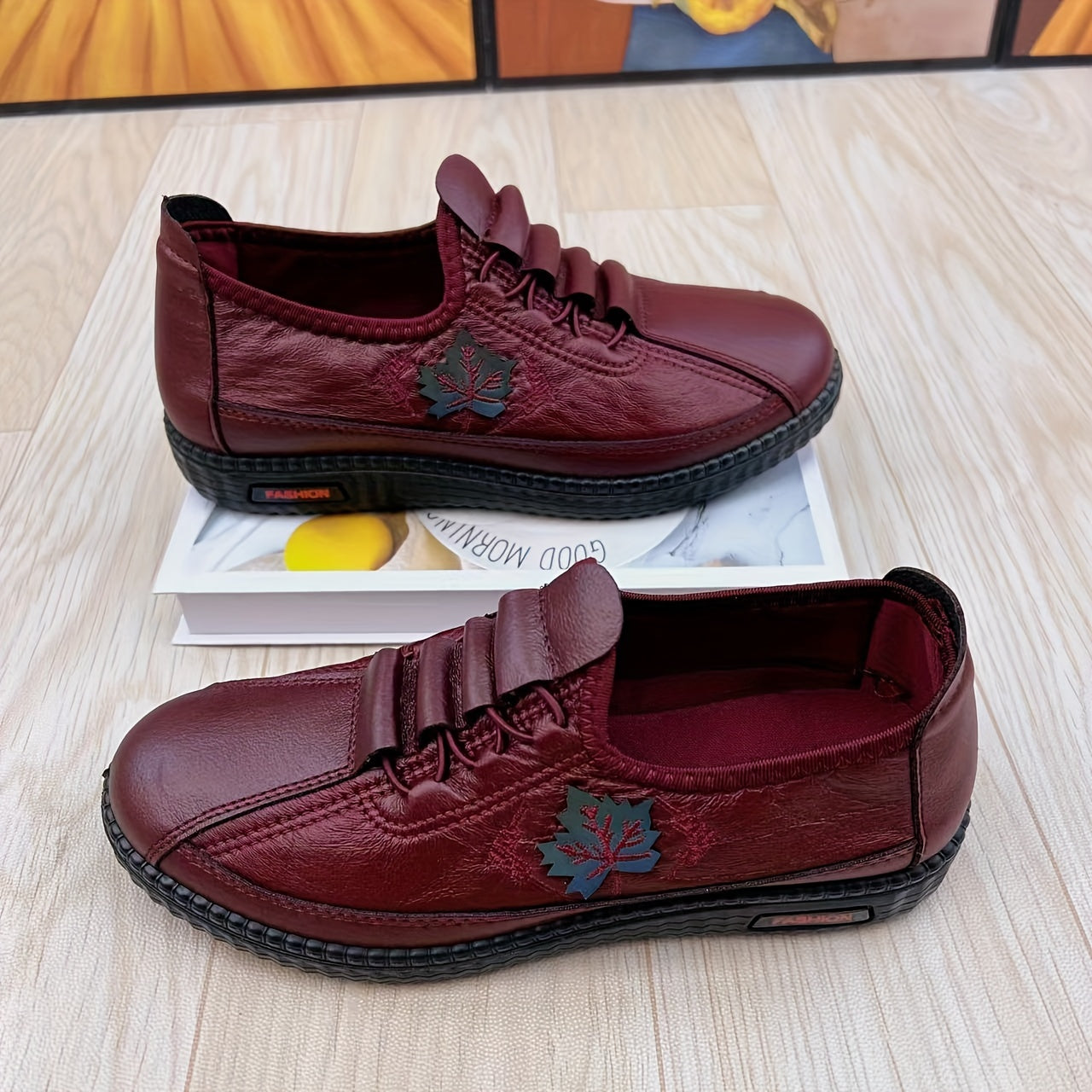 Damen Slip-On Schuhe rutschfest flexibel, einfach bequem jeden Tag