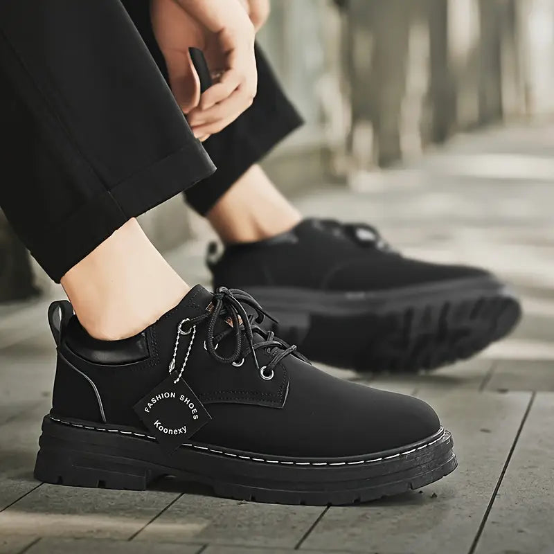 Herren Schnürschuhe klassisch rund rutschfest gepolstert langlebig Alltag Freizeit Business Casual