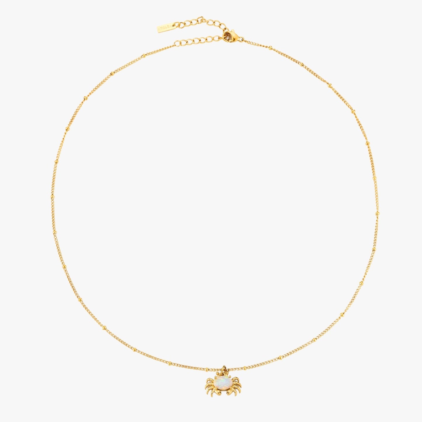 Damen Halskette Gold Seestern Anhänger mit Opaloptik wasserfest Edelstahl Schmuck
