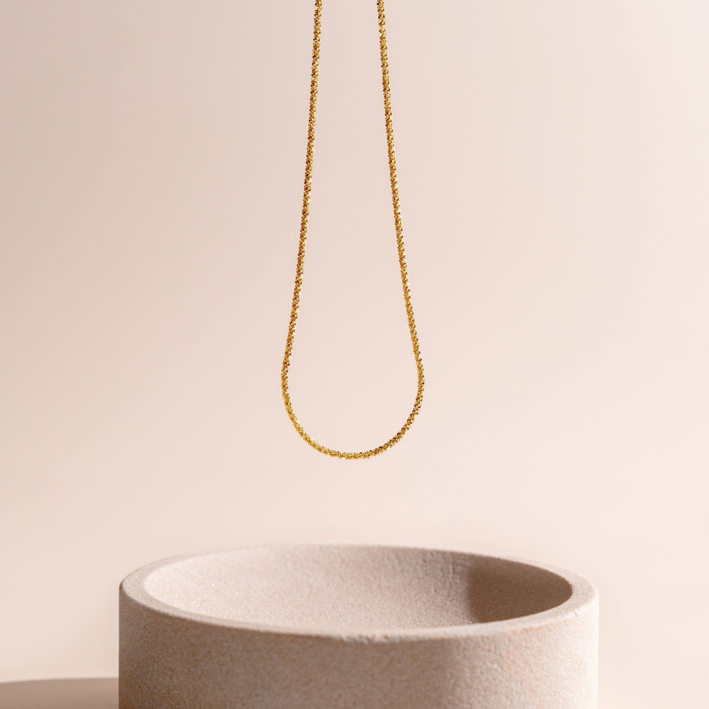 Damen Gliederkette Gold, filigrane Halskette, verstellbar, wasserfest, hypoallergen, Edelstahl Kette
