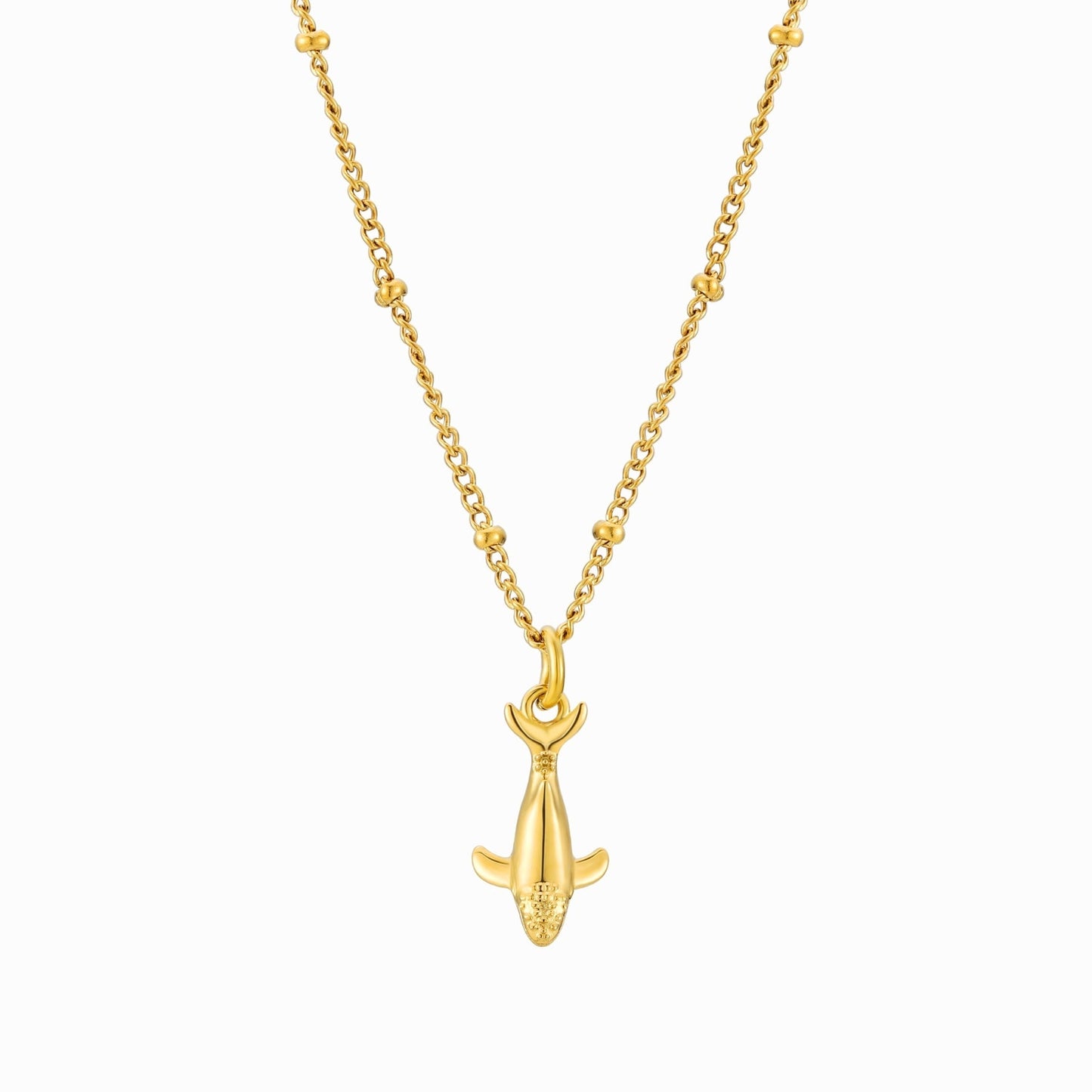 Damen Halskette Gold Wal Anhänger Edelstahl wasserfest maritime Schmuckkette