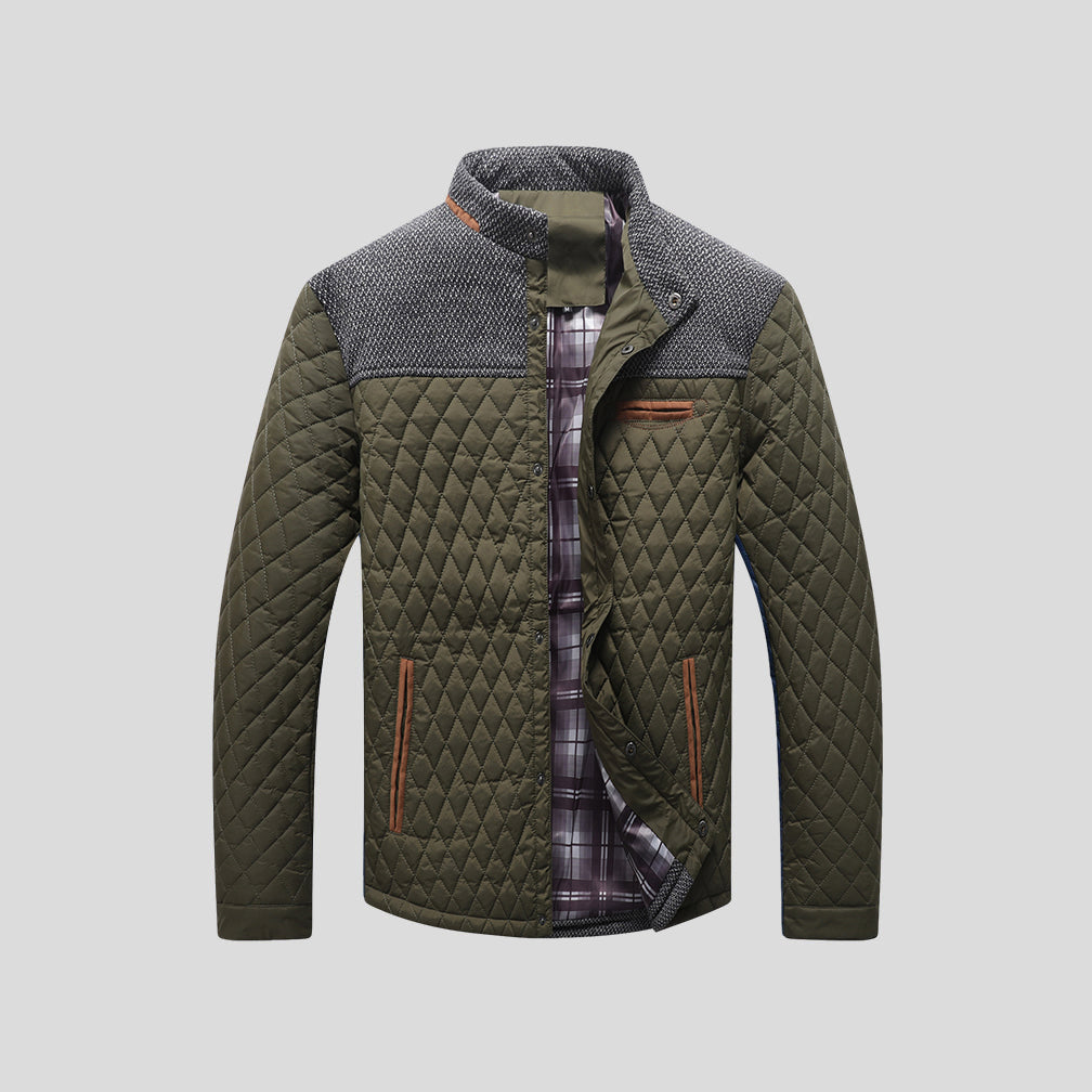 Herren Jacke Stehkragen Warm Windabweisend Regular Fit Outdoor Freizeit Mehrere Taschen