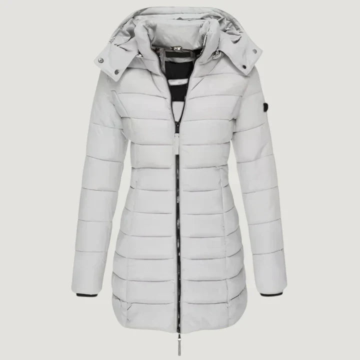 Damen Steppjacke Regular Fit Warm Leicht Reißverschluss Alltag Winter Freizeit
