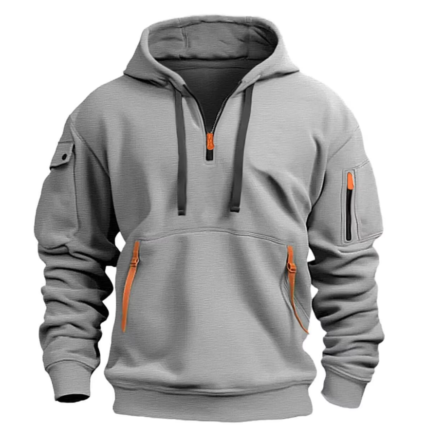 Herren Hoodie Kapuzenpullover Langarm locker bequem vielseitig