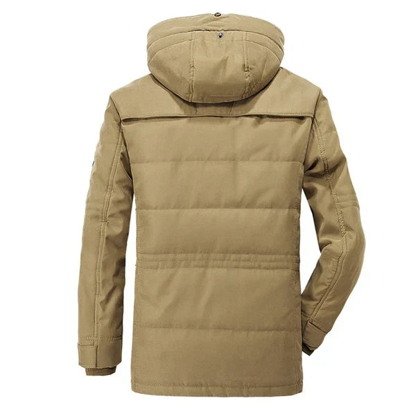 Herren Winterjacke Regular Fit Warm Gefüttert Winddicht Wetterfest Reißverschluss Freizeit Outdoor