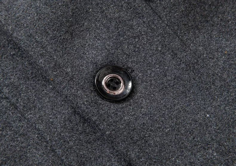 Herren Mantel Regular Fit Zweiteilig Warm Gefüttert Winddicht Elegant Alltag Business Winter