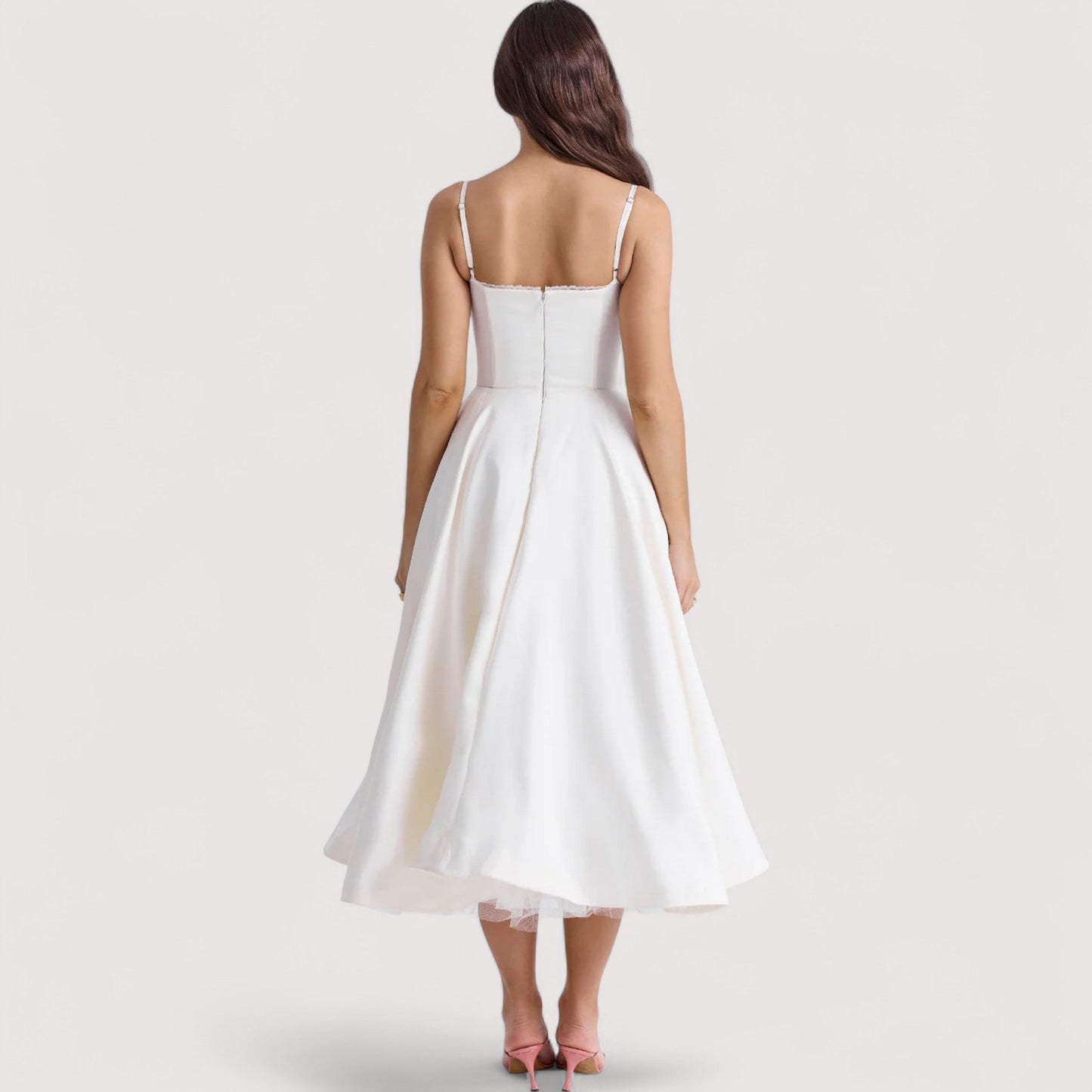 Damen Sommerkleid korsettinspiriert figurbetont fließend elegant festlich vielseitig