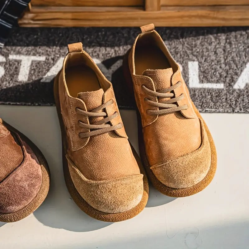 Herren Lederschuhe orthopädisch Komfort Schnürschuhe stoßdämpfende Sohle breiter Schnitt