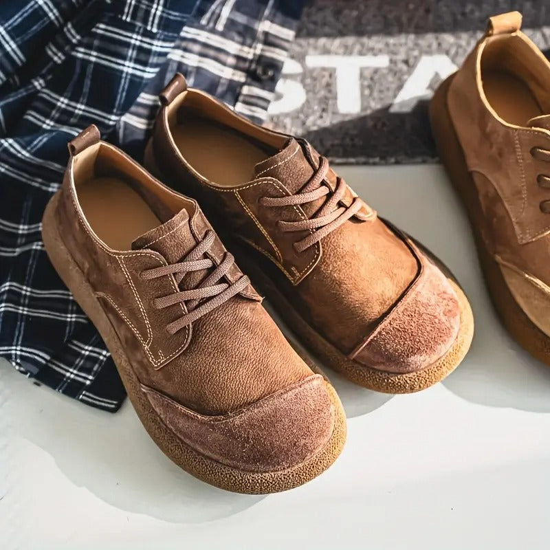 Herren Lederschuhe orthopädisch Komfort Schnürschuhe stoßdämpfende Sohle breiter Schnitt