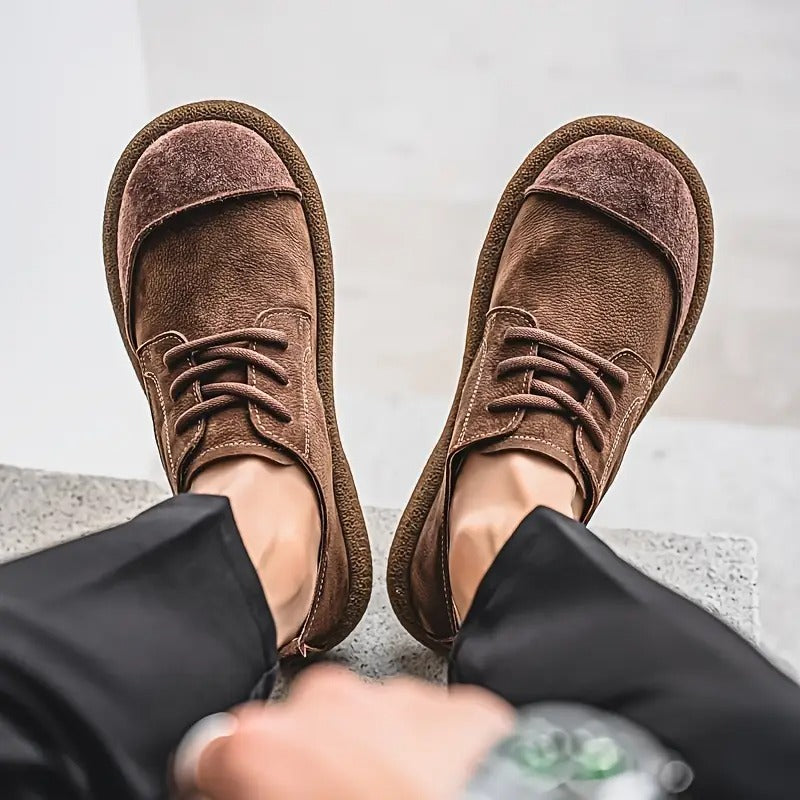 Herren Lederschuhe orthopädisch Komfort Schnürschuhe stoßdämpfende Sohle breiter Schnitt