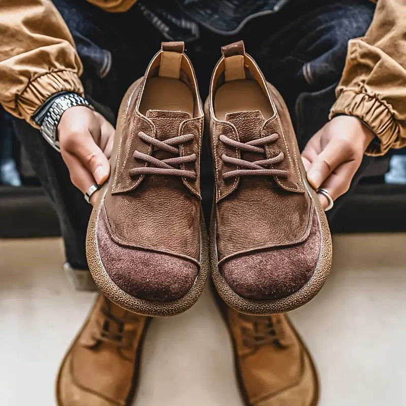 Herren Lederschuhe orthopädisch Komfort Schnürschuhe stoßdämpfende Sohle breiter Schnitt