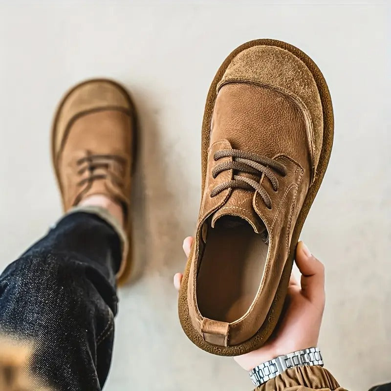 Herren Lederschuhe orthopädisch Komfort Schnürschuhe stoßdämpfende Sohle breiter Schnitt