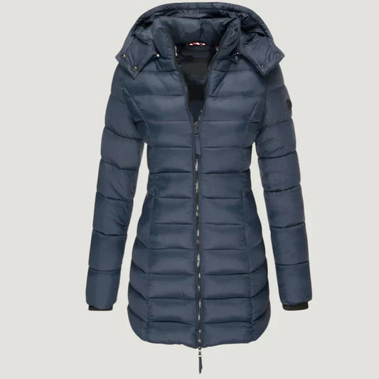 Damen Steppjacke Regular Fit Warm Leicht Reißverschluss Alltag Winter Freizeit