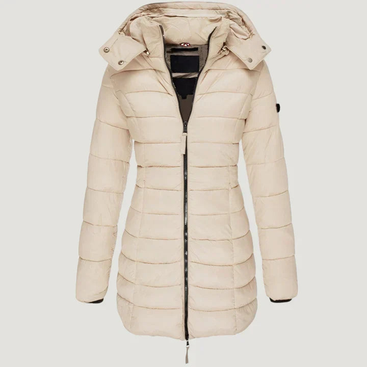 Damen Steppjacke Regular Fit Warm Leicht Reißverschluss Alltag Winter Freizeit