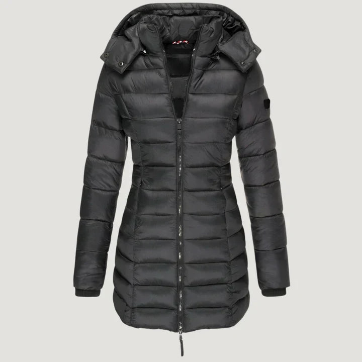 Damen Steppjacke Regular Fit Warm Leicht Reißverschluss Alltag Winter Freizeit