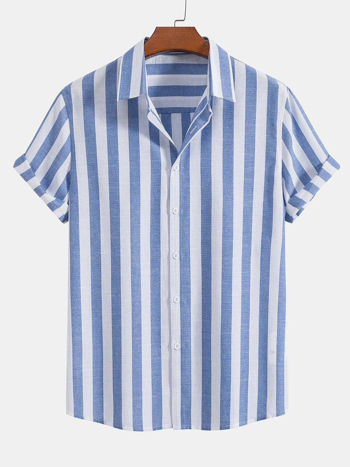 Herren Leinenhemd und Leinenhose Set Sommer Zweiteiler Freizeitanzug atmungsaktiv
